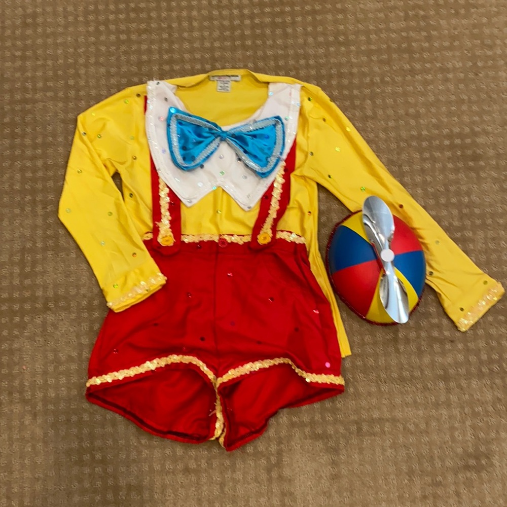 Tweedle Dee Halloween or Dance Costume with Spinning Hat